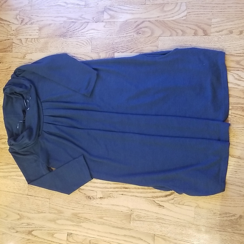 (S) Papillon Knit Cozy Sweater Dress Modest Cottagecore Contemporary Cowl Neck
